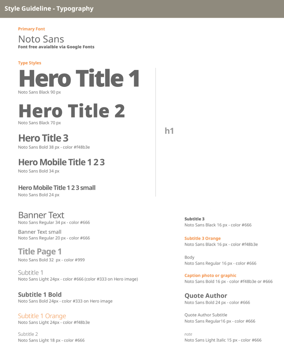 design guideline careers site UX-U typography